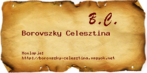 Borovszky Celesztina névjegykártya